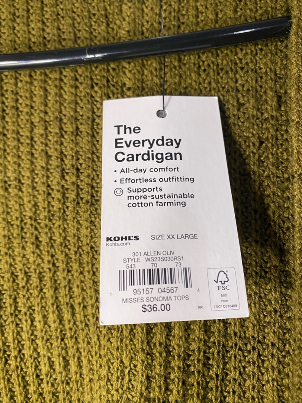 4/$16 Sonoma Cardigan - Picture 4 of 6
